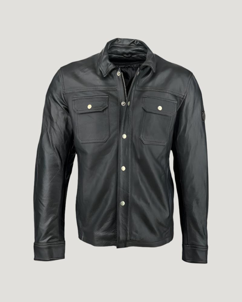 Shop Stylish Black Leather Shirt