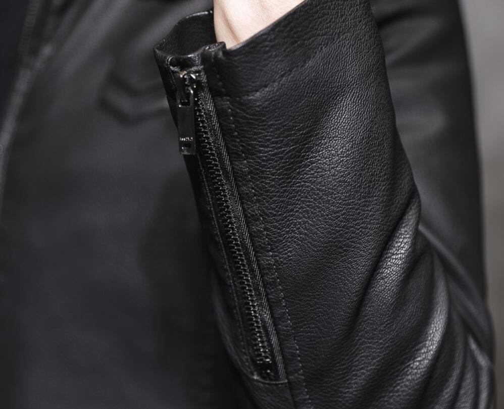 Shop Fashion Mens Winter Thick Black & Brown Faux Fur and Real Leather Jacket