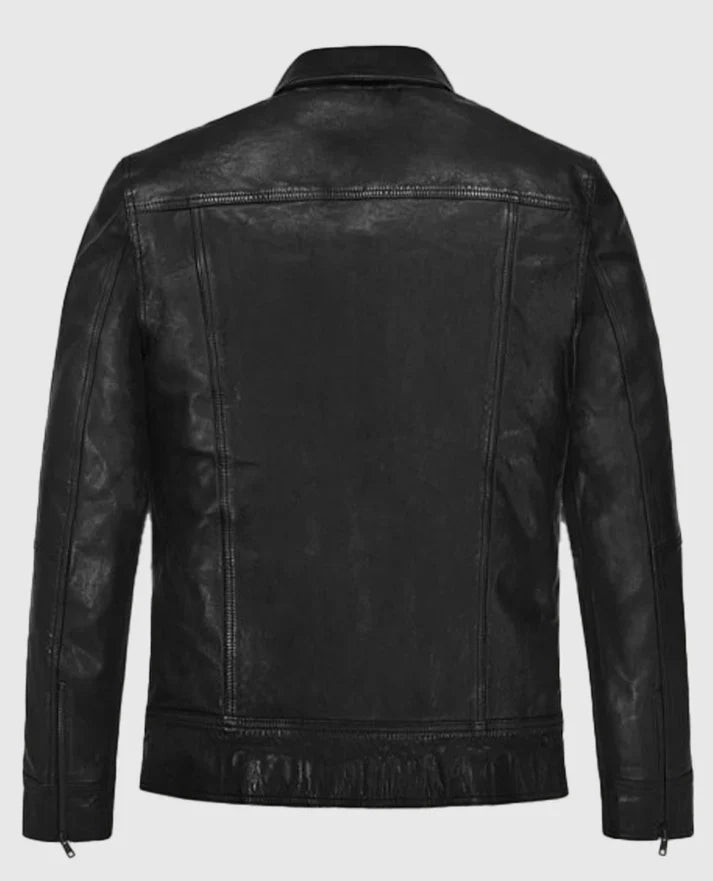 Shop Sam Worthington Simulant Leather Jacket