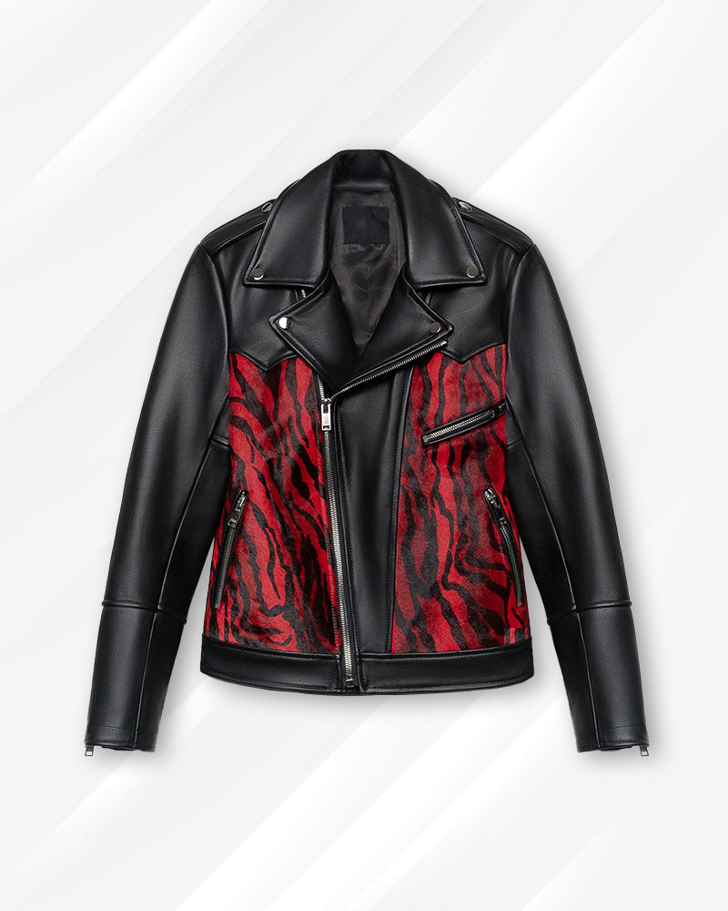 Shop DAYTONA RED N BLACK LEATHER JACKET