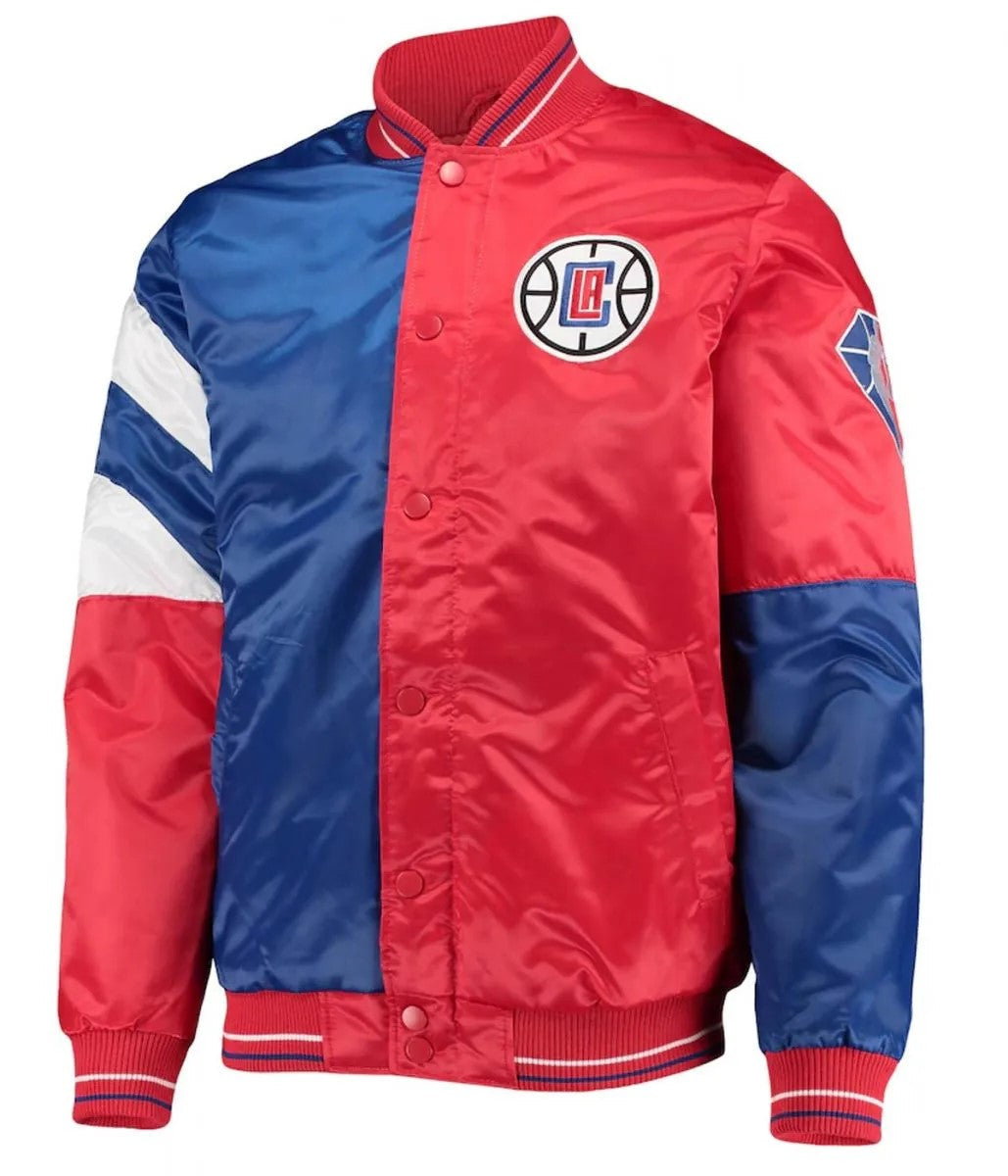 LA Clippers Bomber Red Jacket