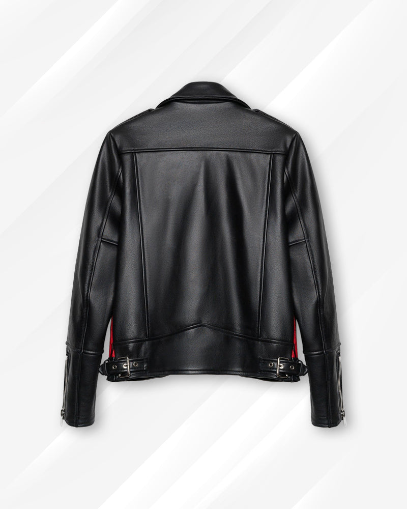 Shop DAYTONA RED N BLACK LEATHER JACKET