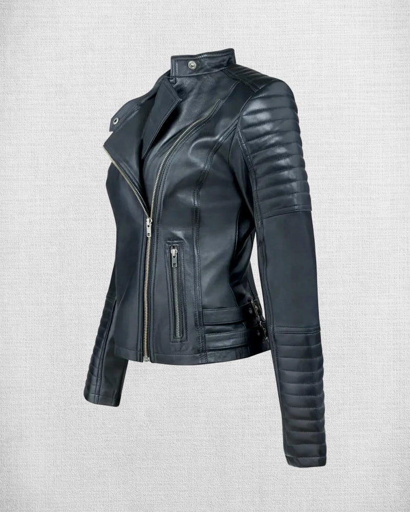 Shop Women Black Trending Leather Jacket