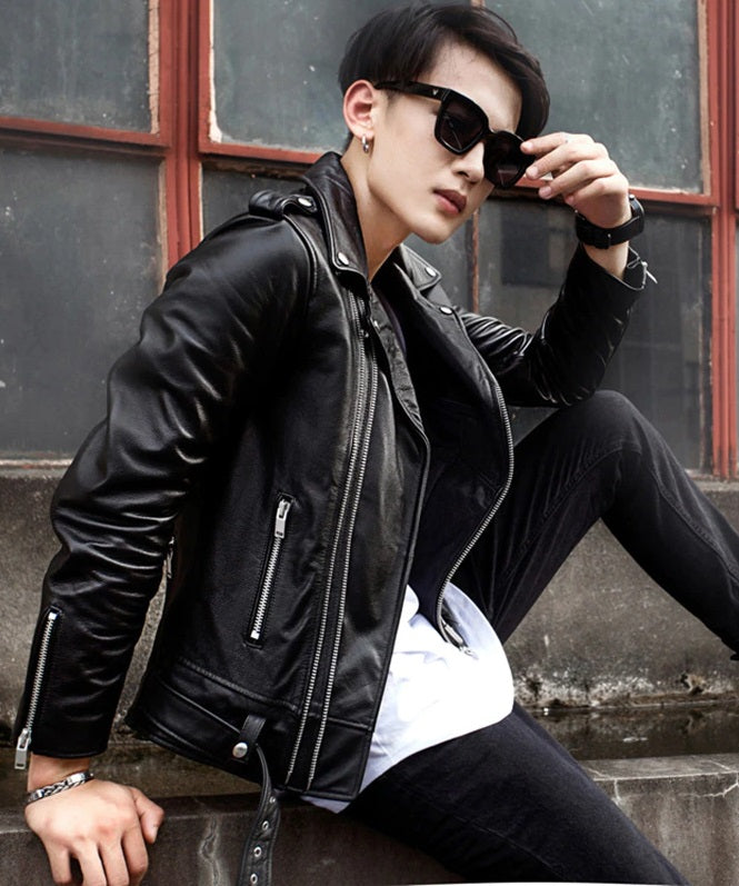 Shop Men’s Multi Zipper Biker Genuine Style Leather Jackets