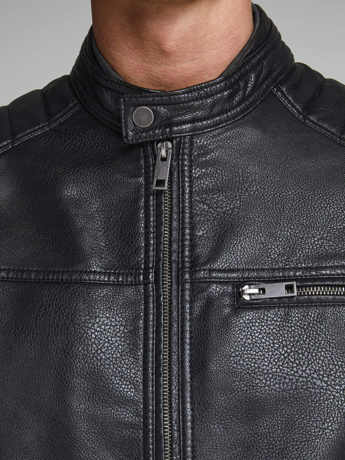 Shop Slim Fit Bomber Style Leather Jacket