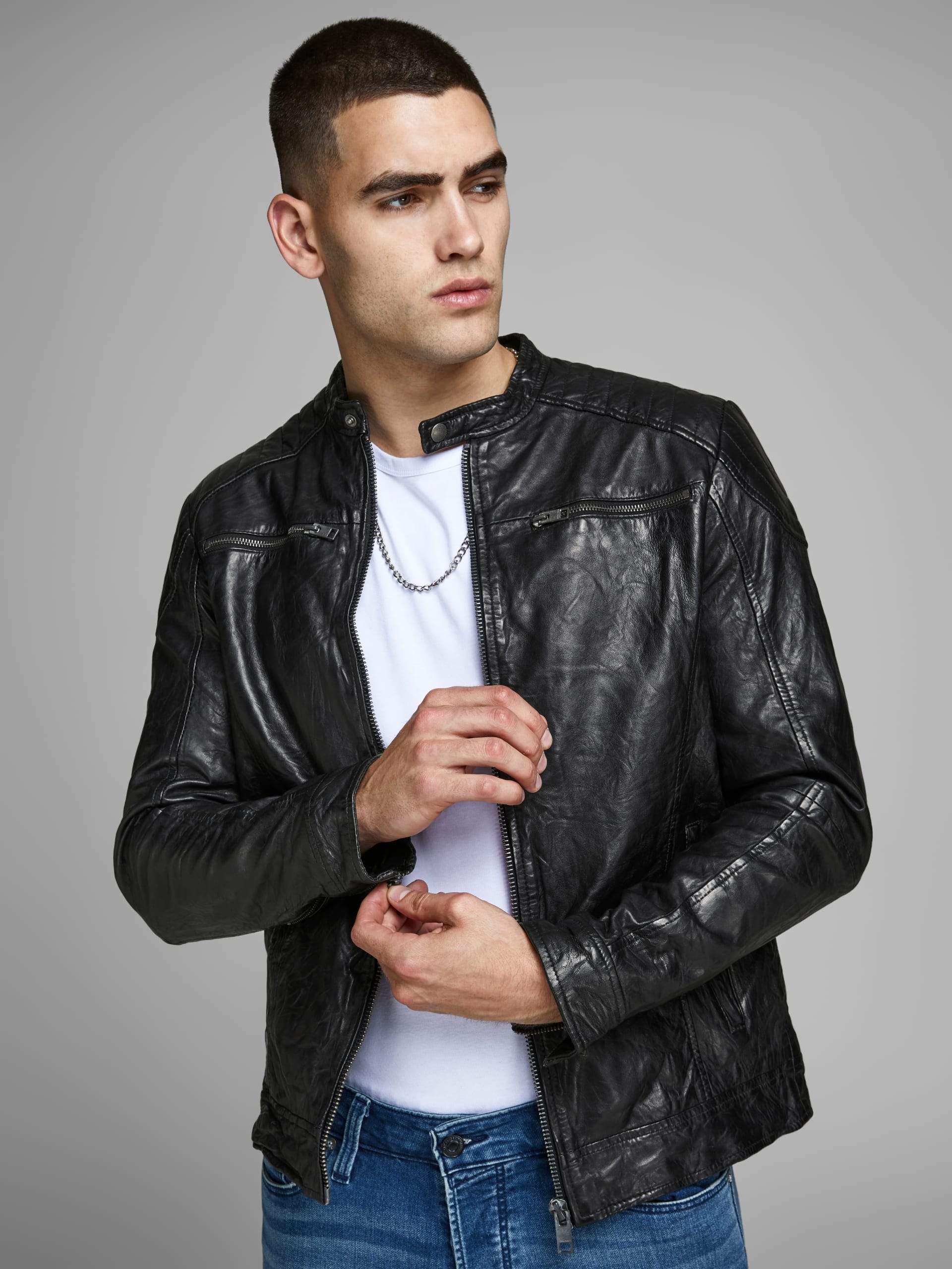 Shop vintage Sheep Skin Bomber Style Leather Jacket