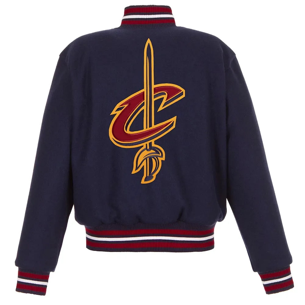 Shop Embroidered Cleveland Cavaliers Wool Navy Varsity Jacket