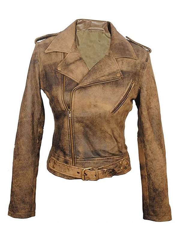 Shop Women's Brown Vintage Leather Jacket