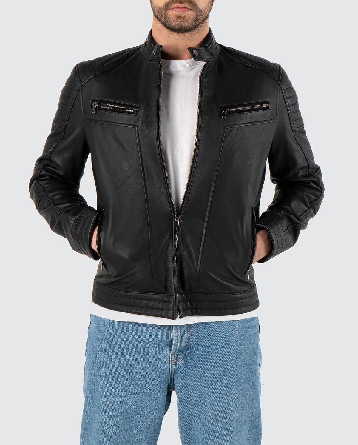 Shop Genuine Leather Black Men’s Jacket