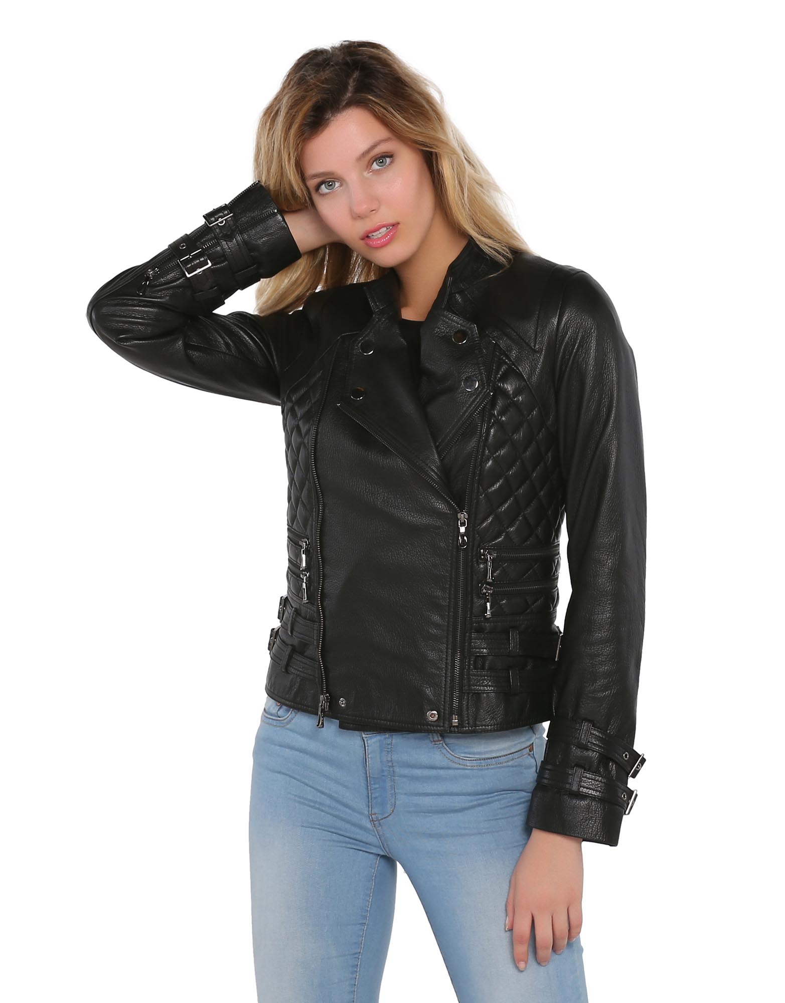 Shop Women's Black Biker Leather Jacket