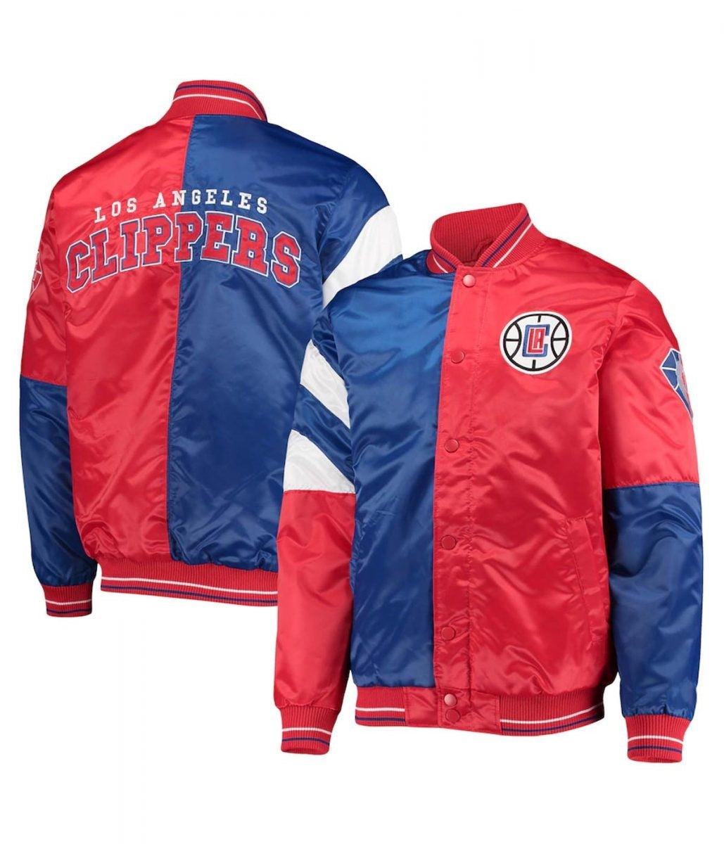LA Clippers Bomber Red Jacket