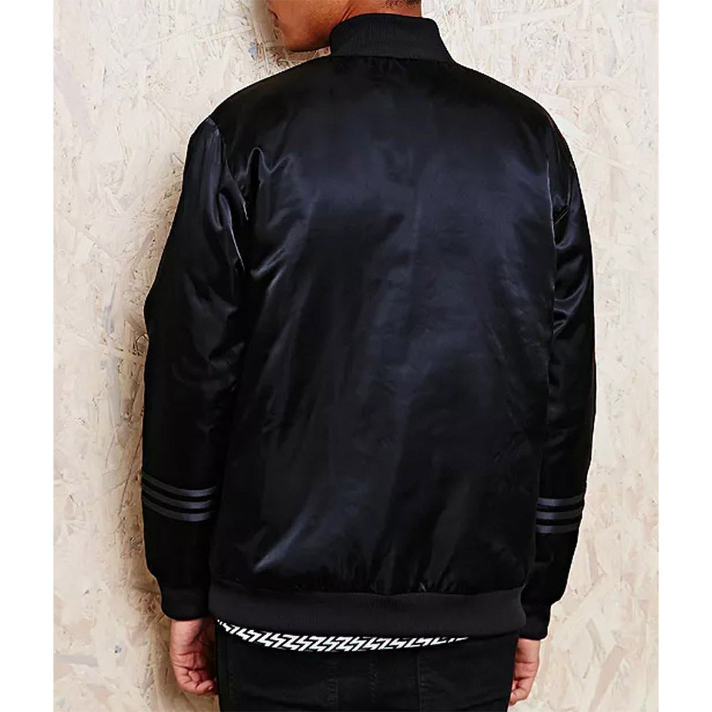 Shop NBA Brooklyn Nets Black Satin Jacket