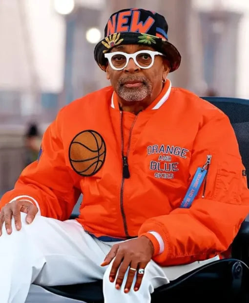 Shop 2026 Basketball Finals Spike Lee Orange Knicks Jacket