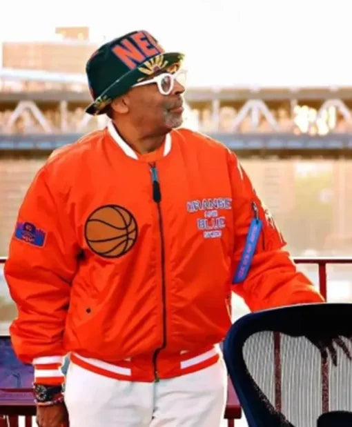 Shop 2026 Basketball Finals Spike Lee Orange Knicks Jacket