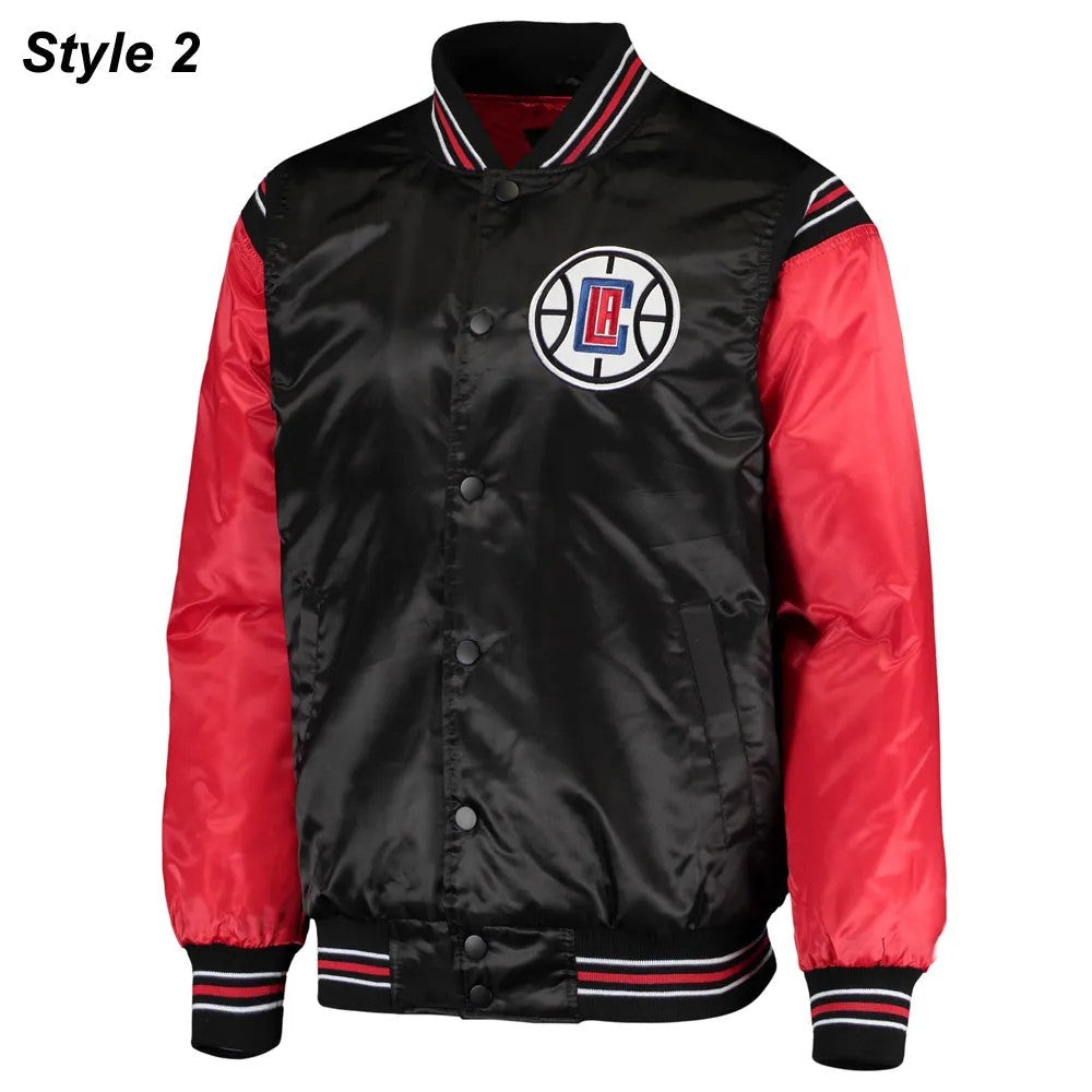 Shop NBA Los Angeles Clippers Varsity Satin Jacket