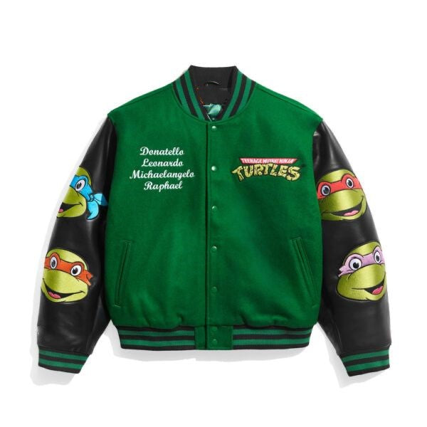 Shop Teenage Mutant Ninja Turtles Varsity Jacket | Retro 90s Streetwear Style