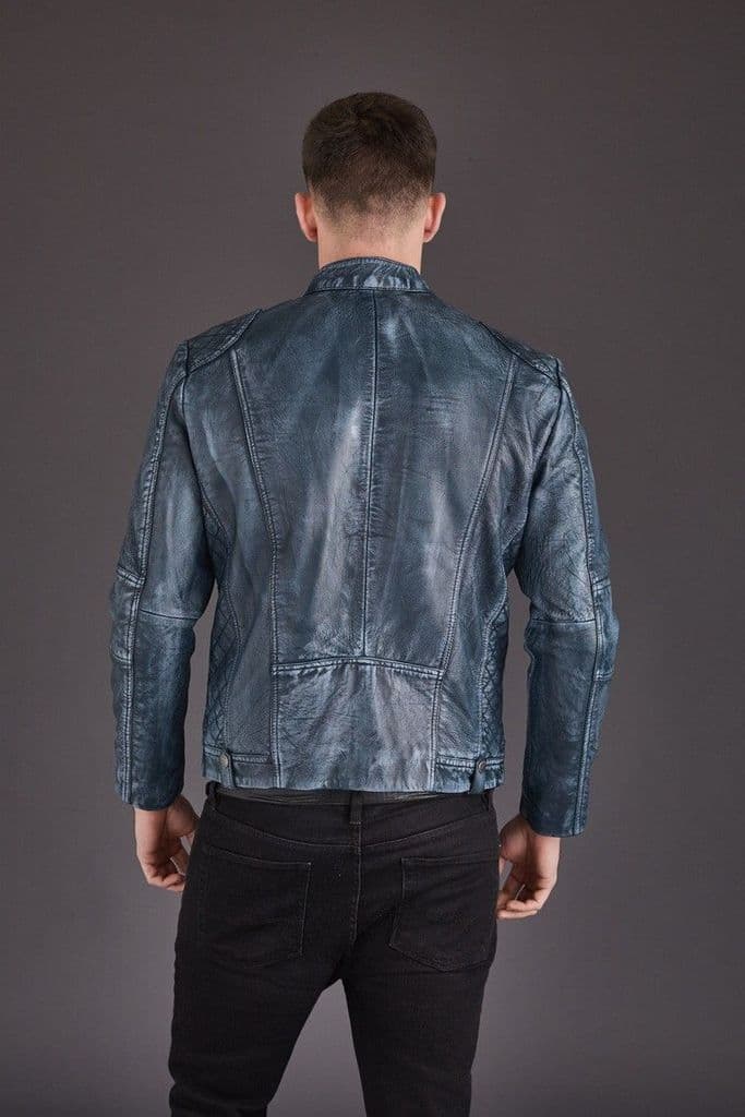 Shop Men's Quilted Vintage Biker Style Premium Leather