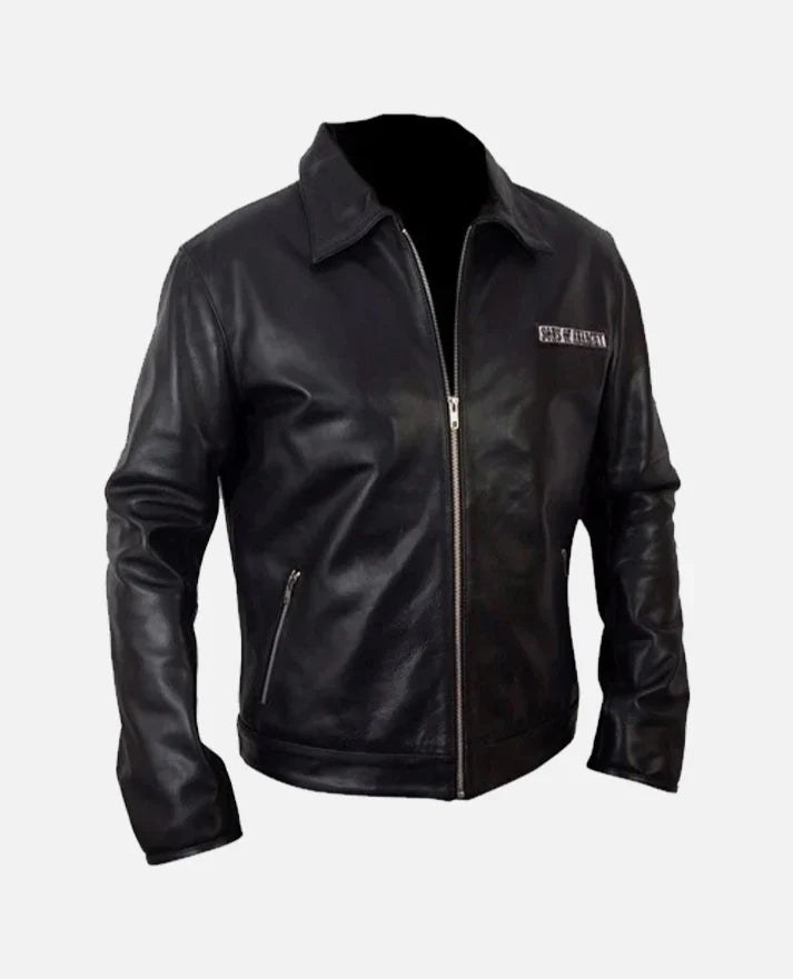 Shop Sons Of Anarchy Black Biker Leather Jacket