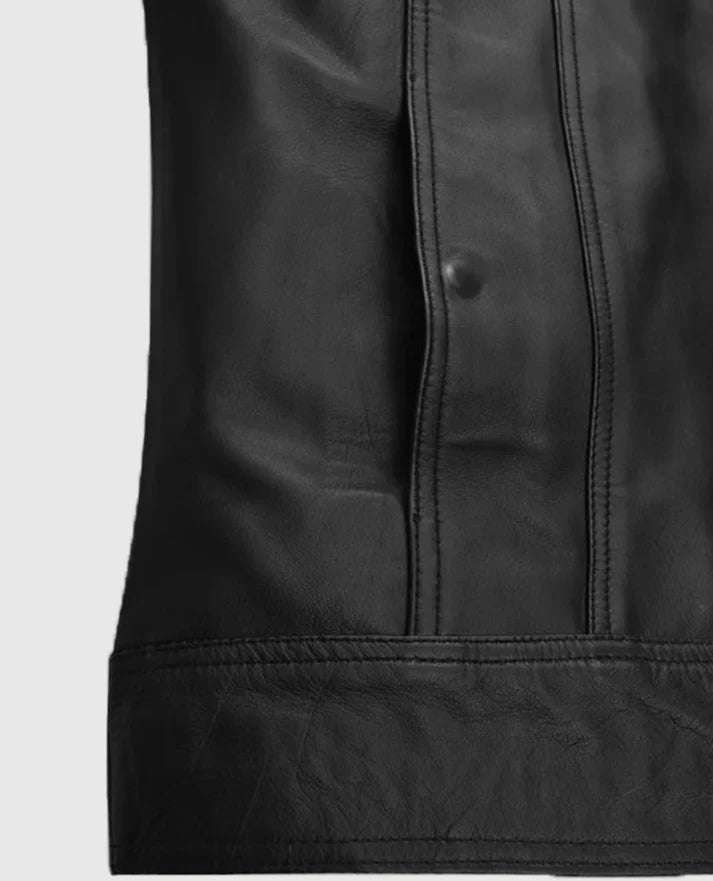 Shop David Beckham Black Leather Jacket