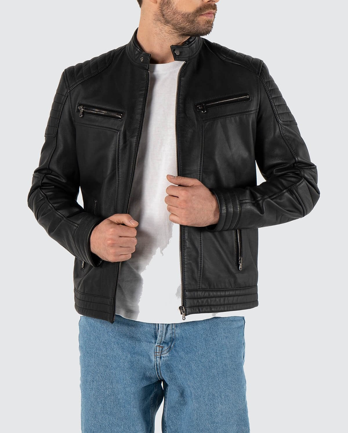 Shop Genuine Leather Black Men’s Jacket