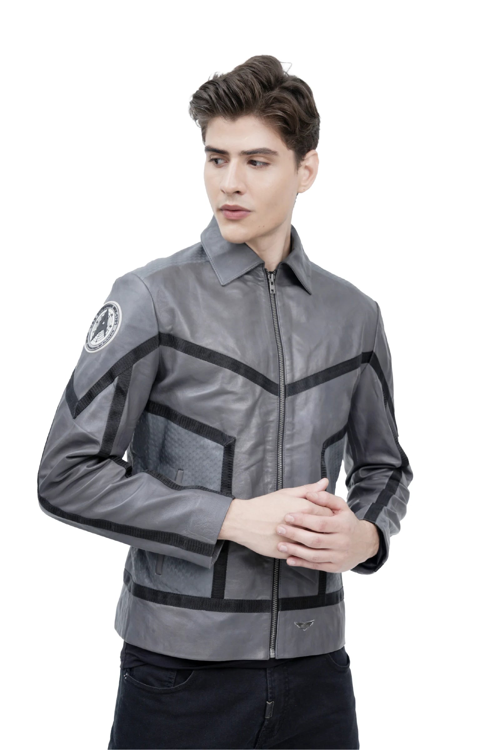 Strange New Worlds Grey Leather Jacket