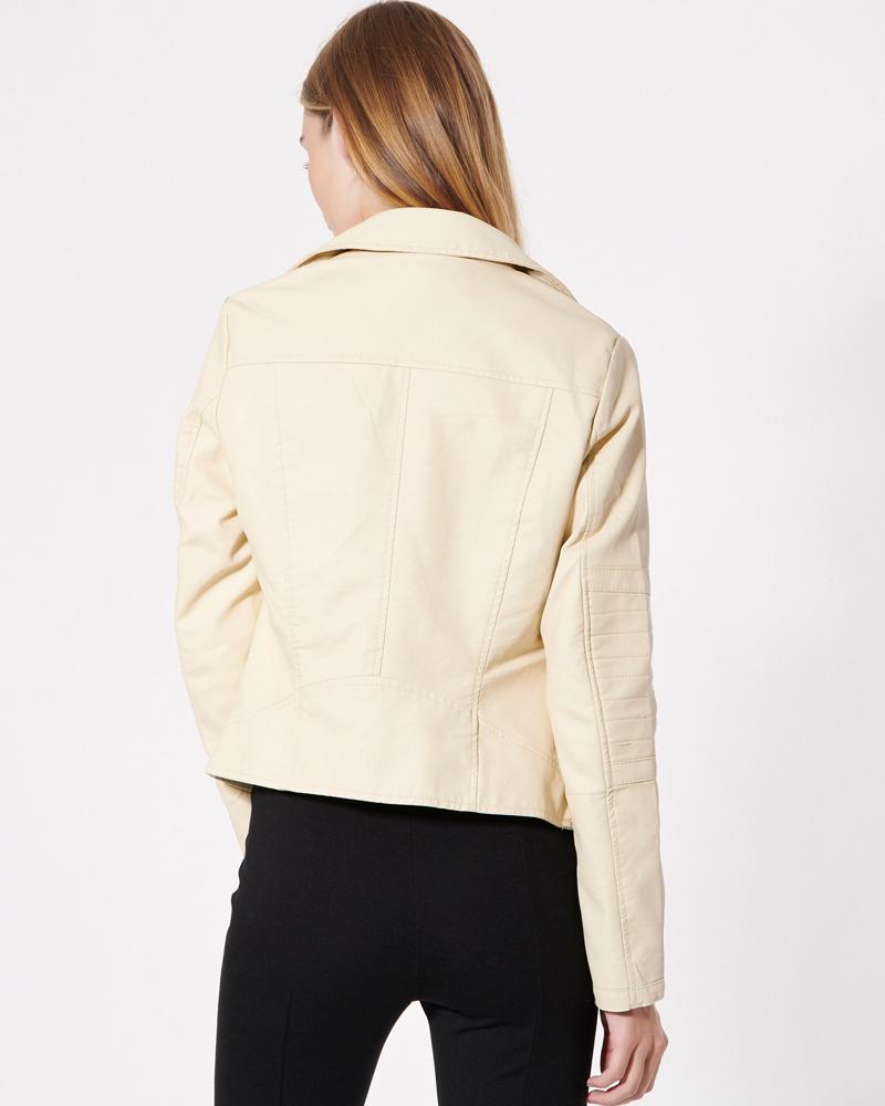Shop Women Short Body Biker Leather Jacket
