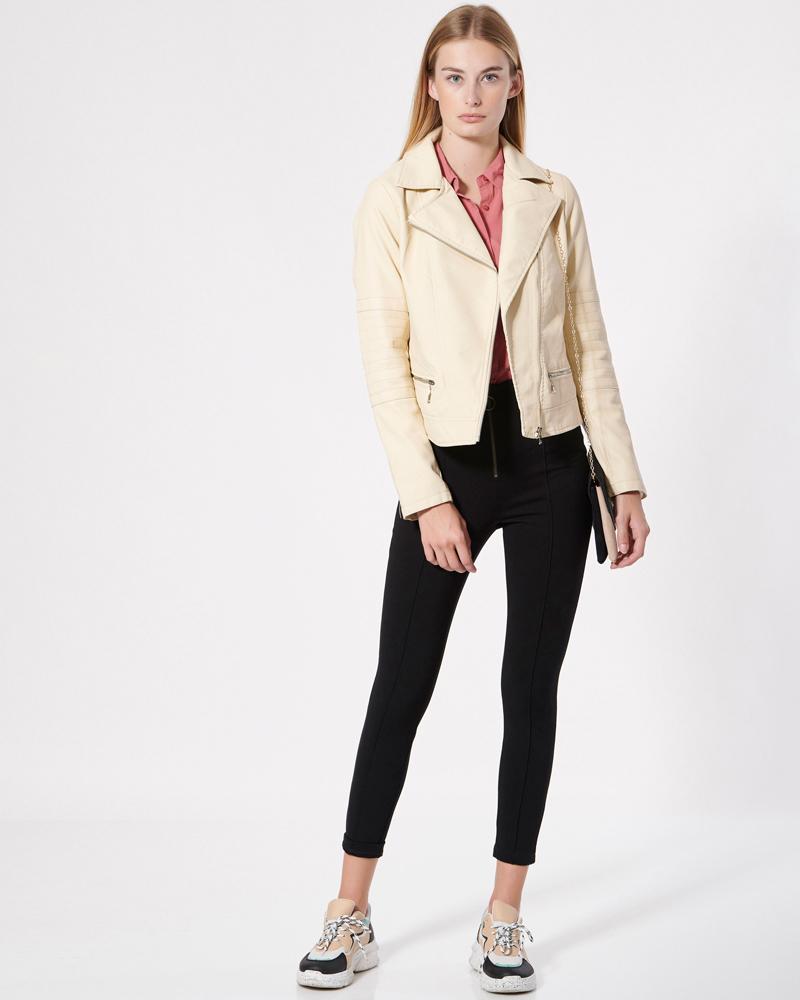 Shop Women Short Body Biker Leather Jacket
