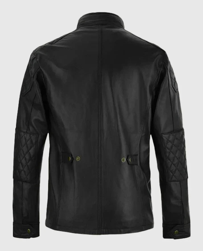 Shop Fast &amp; Furious 8 Vin Diesel Red Stripes Leather Jacket