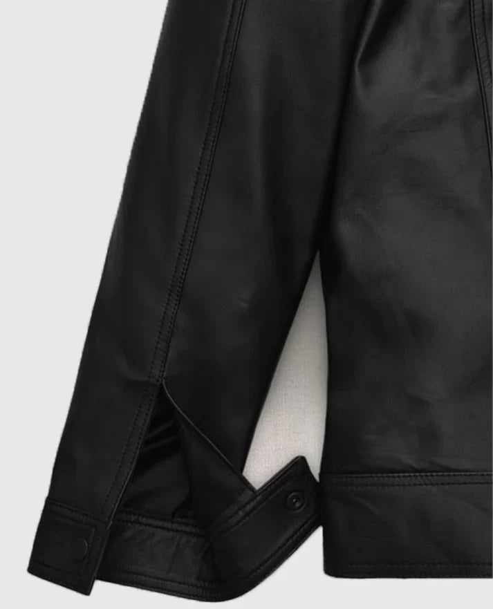 Shop David Beckham Black Leather Jacket