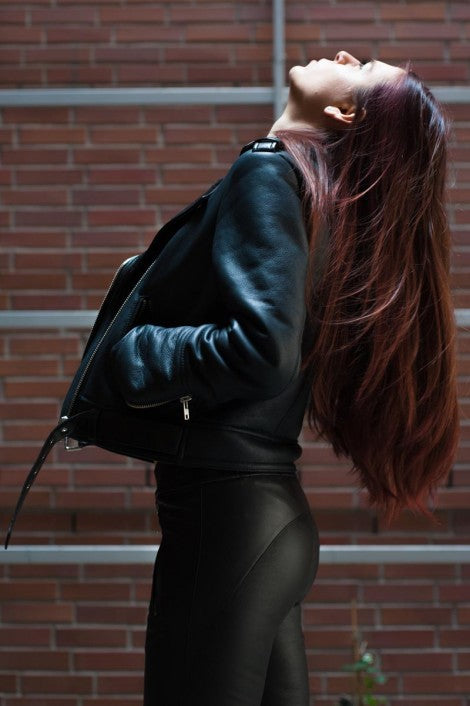 Shop Women's Faux Shearling Lined Leather Jacket