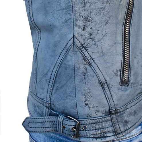 Shop Men's Decant Biker Jacket in Leather with Padded