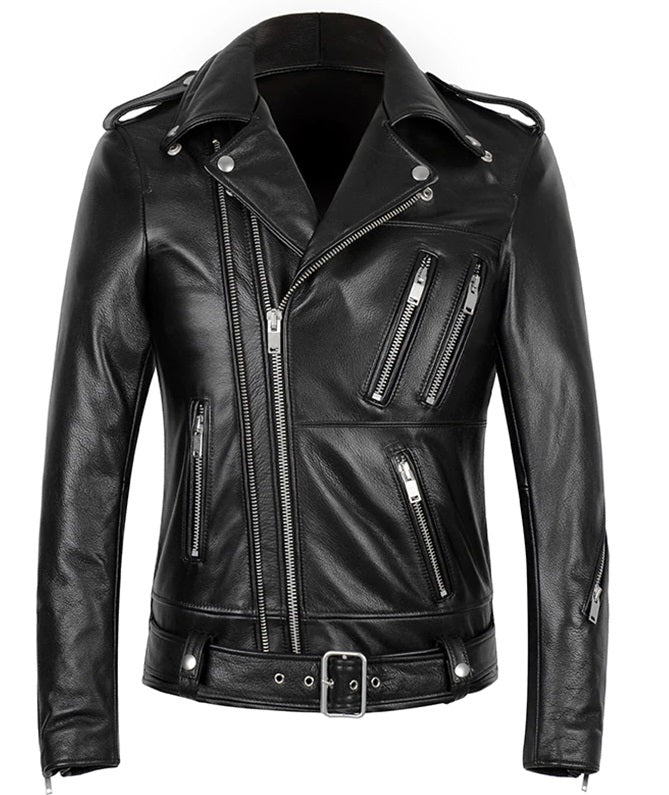 Shop Men’s Multi Zipper Biker Genuine Style Leather Jackets