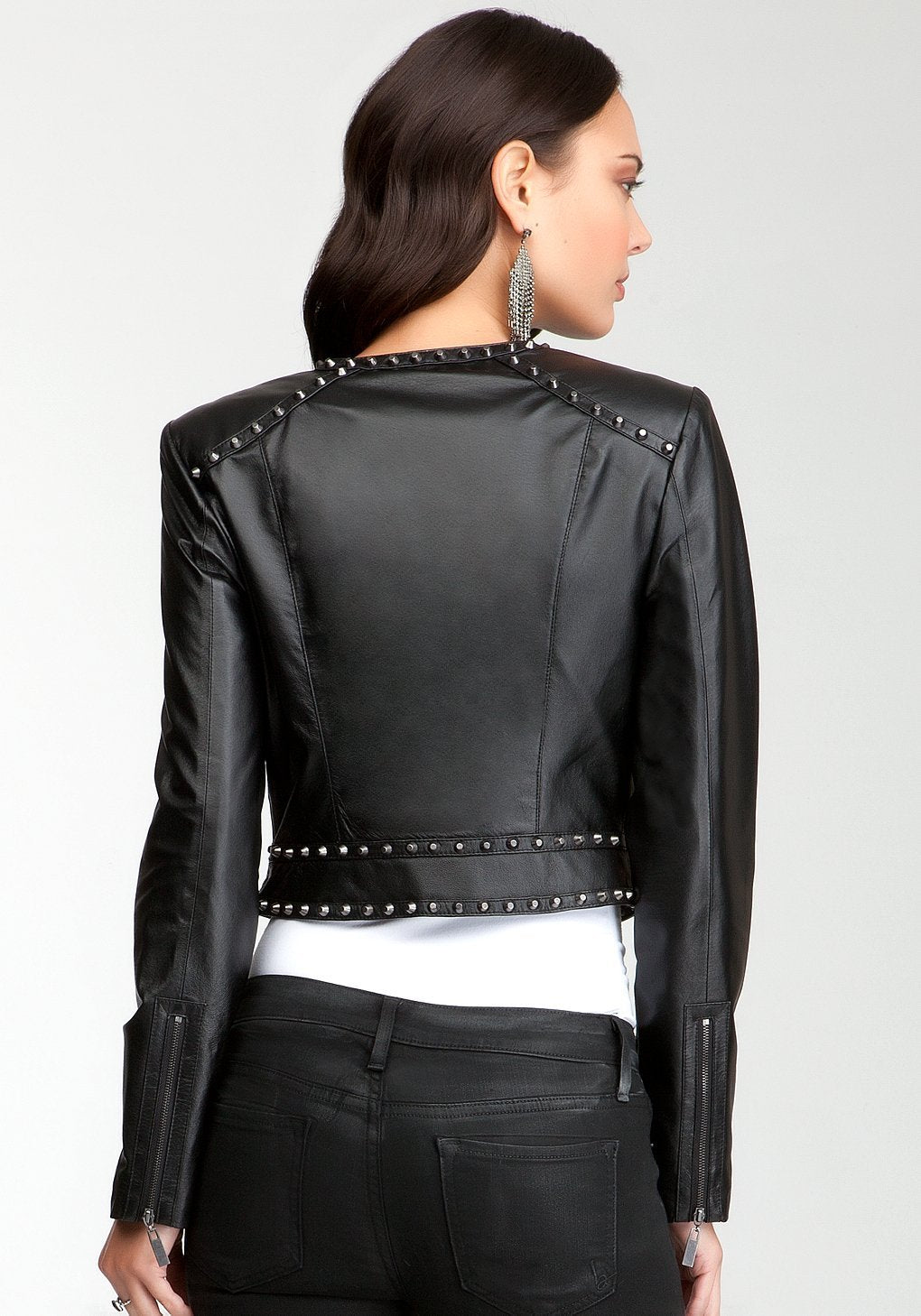 Shop Studded Genuine Leather Jacket For Women