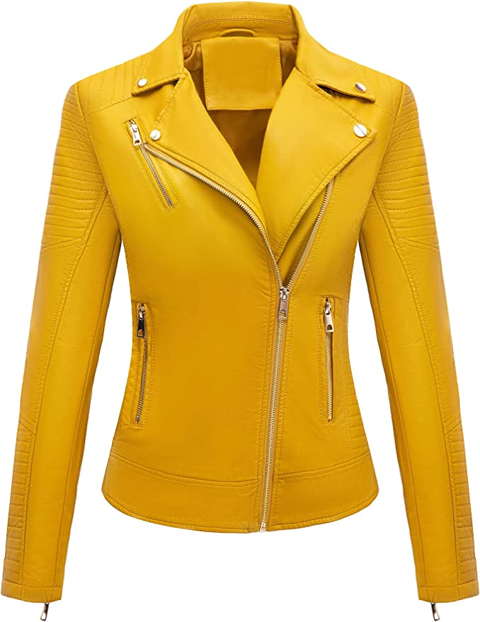 Shop Women Leather Casual Jacket