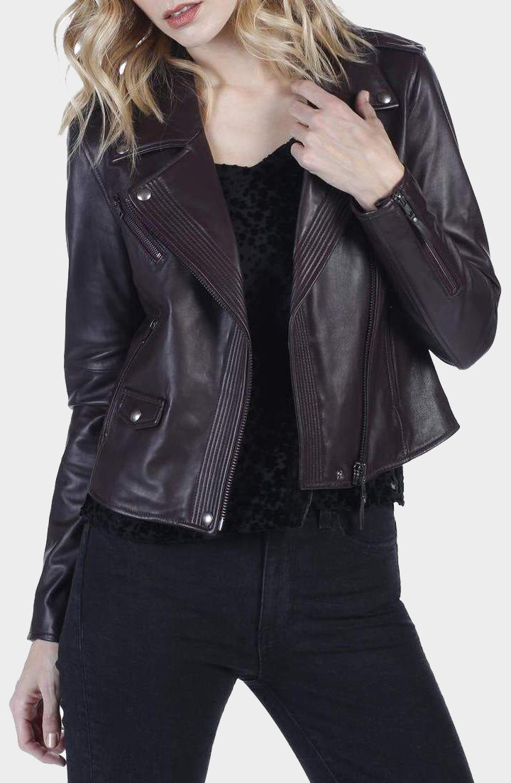 Shop Moto GP Biker Leather Jacket for Women