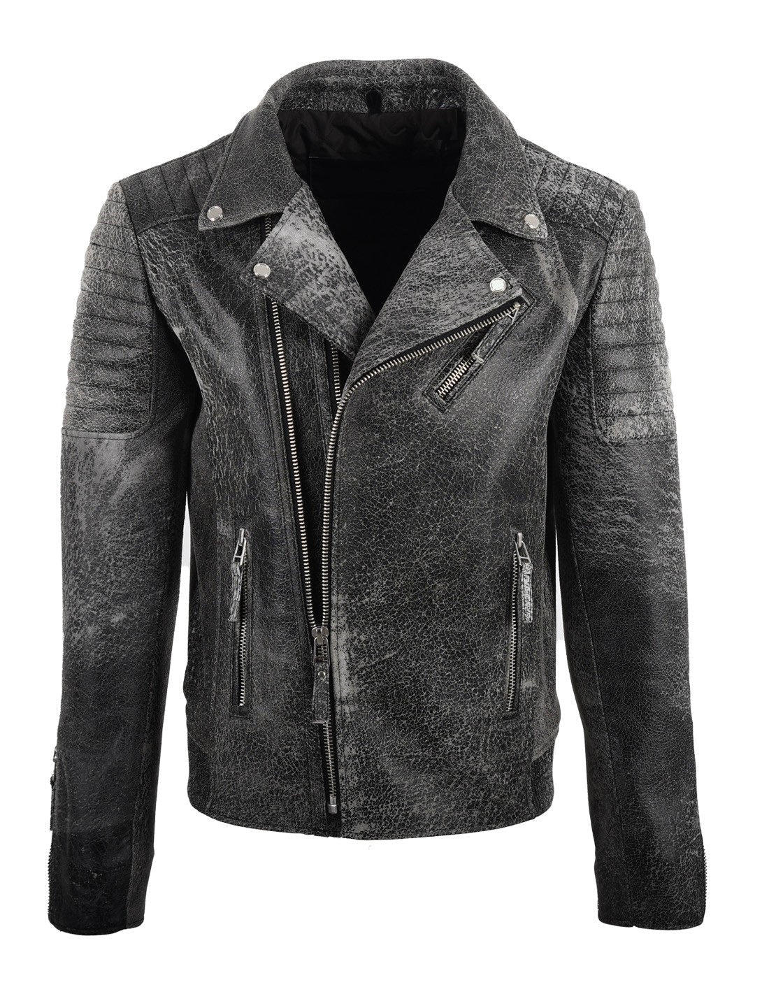 Shop Men's Biker Crackle Stylish Leather Jacket
