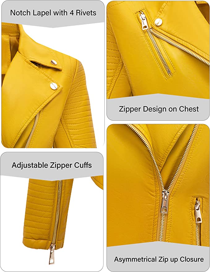 Shop Women Leather Casual Jacket