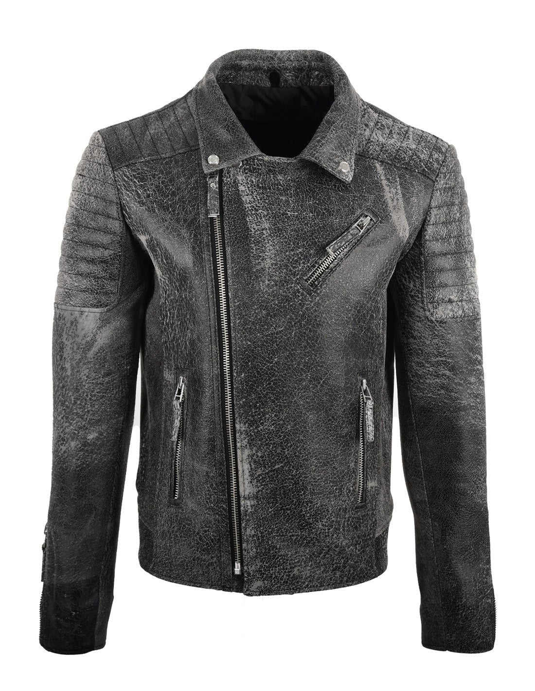 Shop Men's Biker Crackle Stylish Leather Jacket