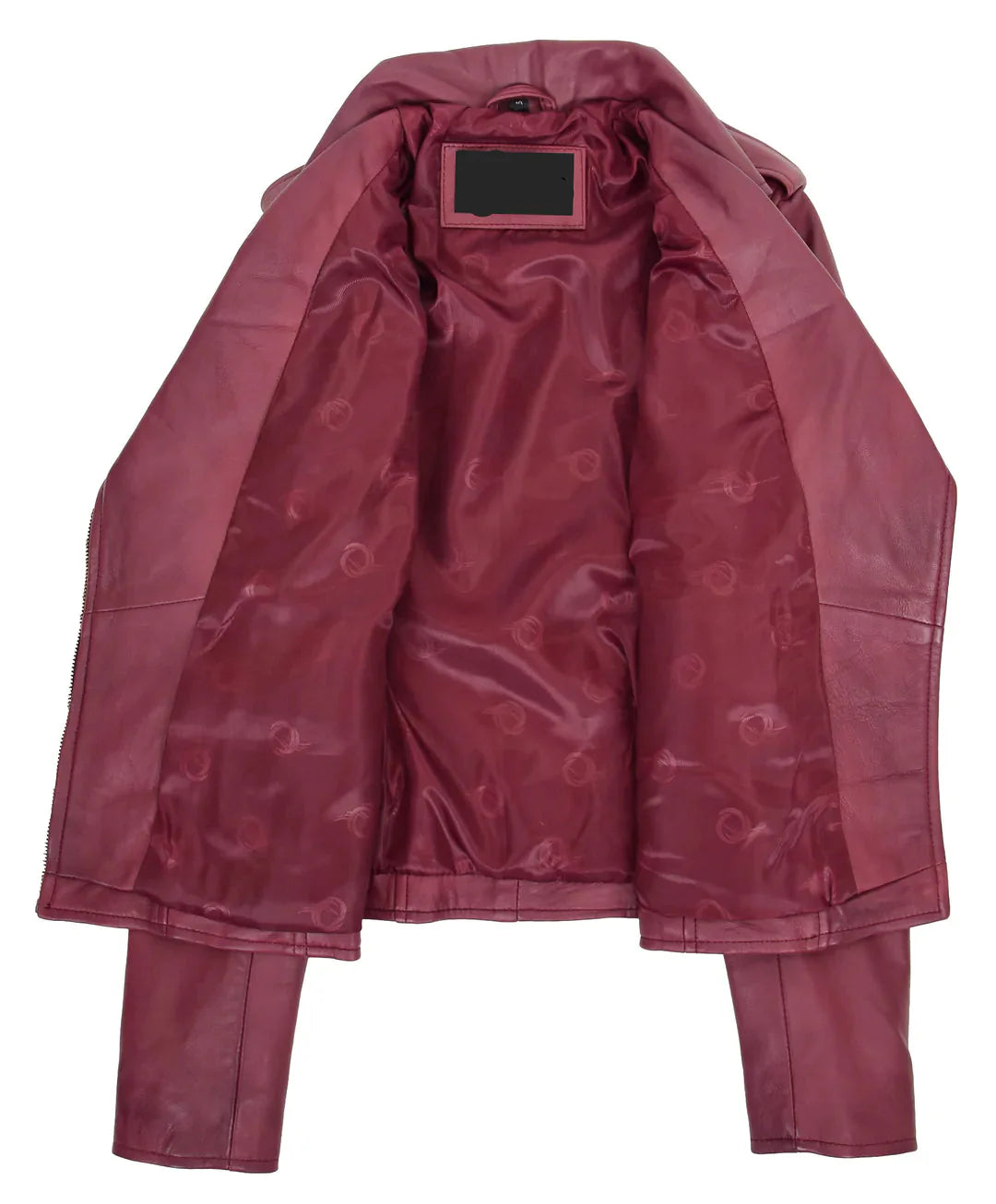 Shop WOMENS TRENDY BIKER LEATHER JACKET BEYONCE BURGUNDY