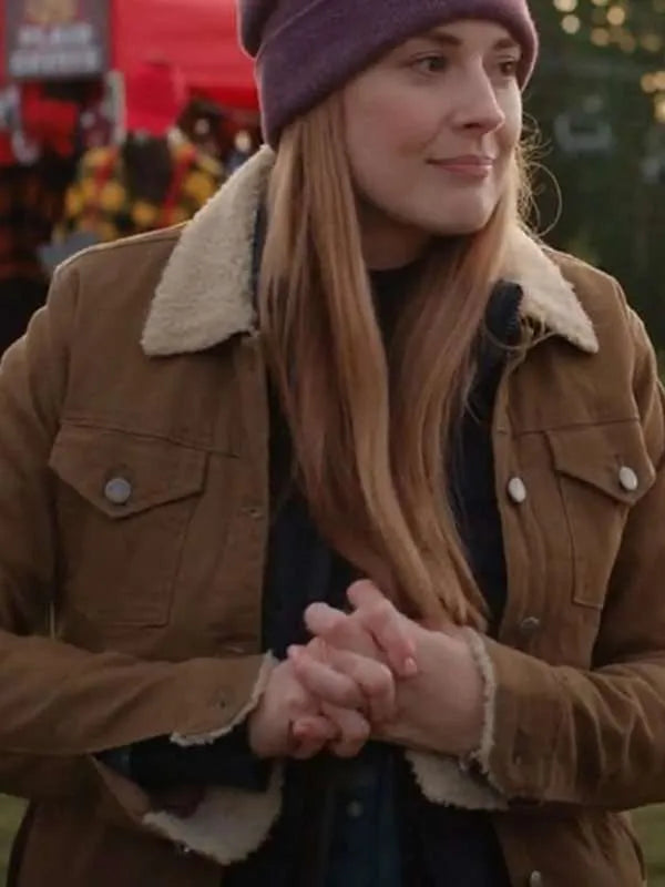 Shop Virgin River S03 Alexandra Breckenridge Brown Jacket