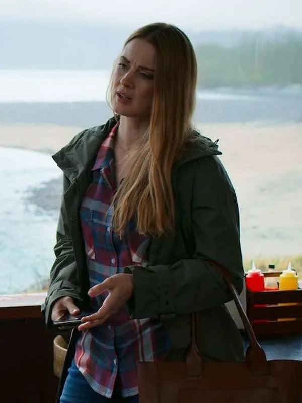 Shop Alexandra Breckenridge Virgin River S02 Green Jacket