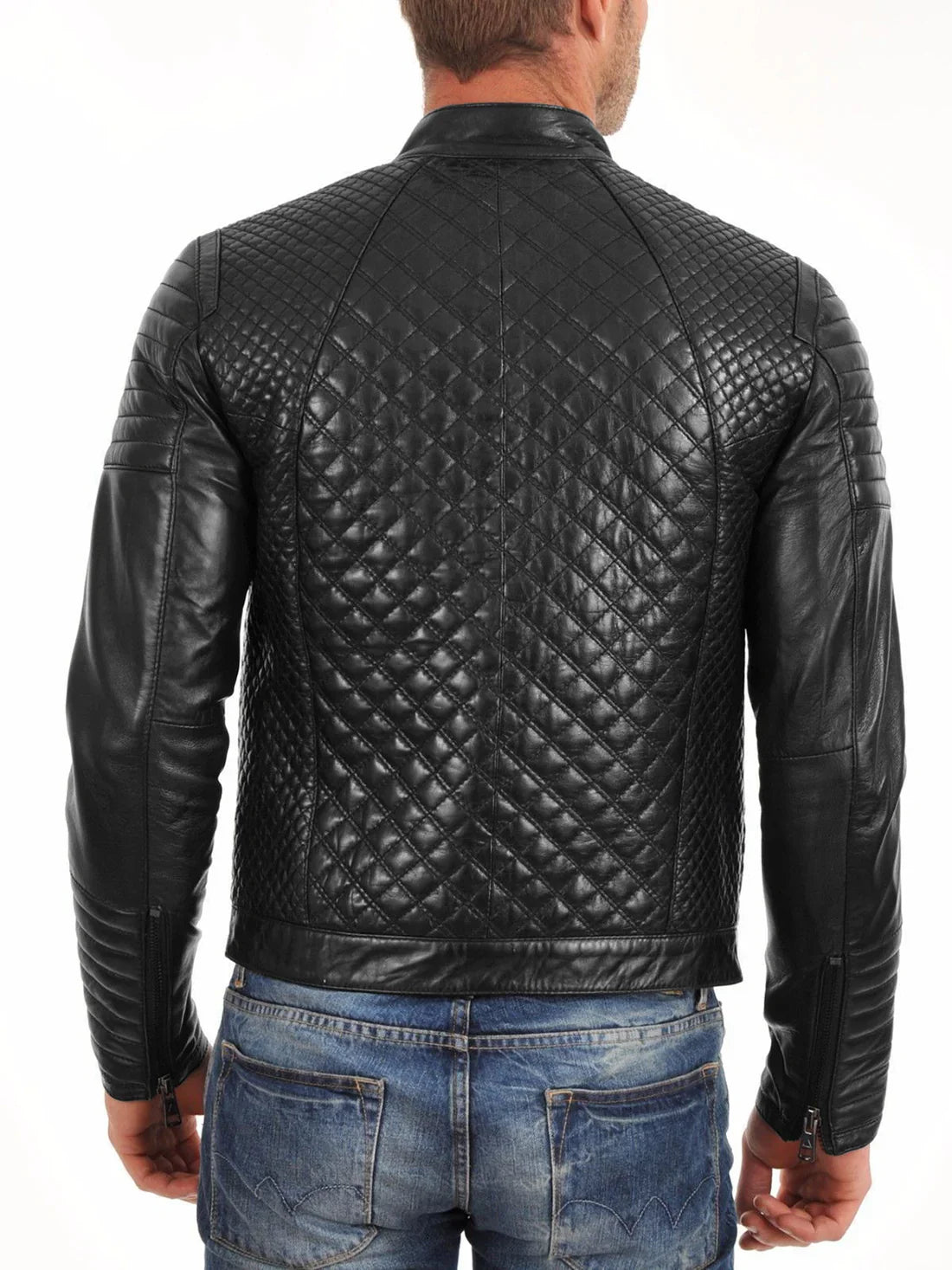 Shop Classic Black Quilted Leather Jacket