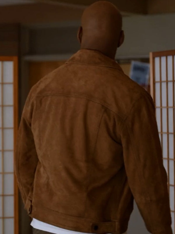 Shop Virgin River Season 5 Colin Lawrence Brown Suede Jacket