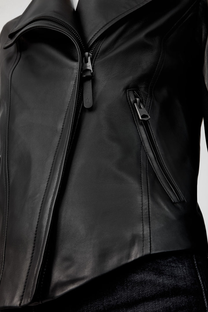 Shop Women Dinah Black Leather Jacket