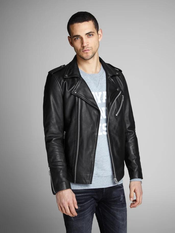 Shop Vintage Sheep Skin Biker Style Leather Jacket