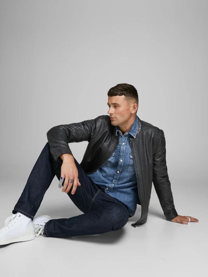 Shop Incredible Plain Round-Neck Black Decant Jacket For Men by TJS