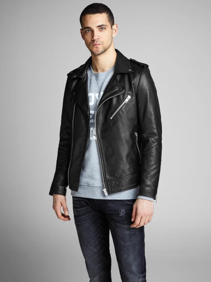 Shop Vintage Sheep Skin Biker Style Leather Jacket