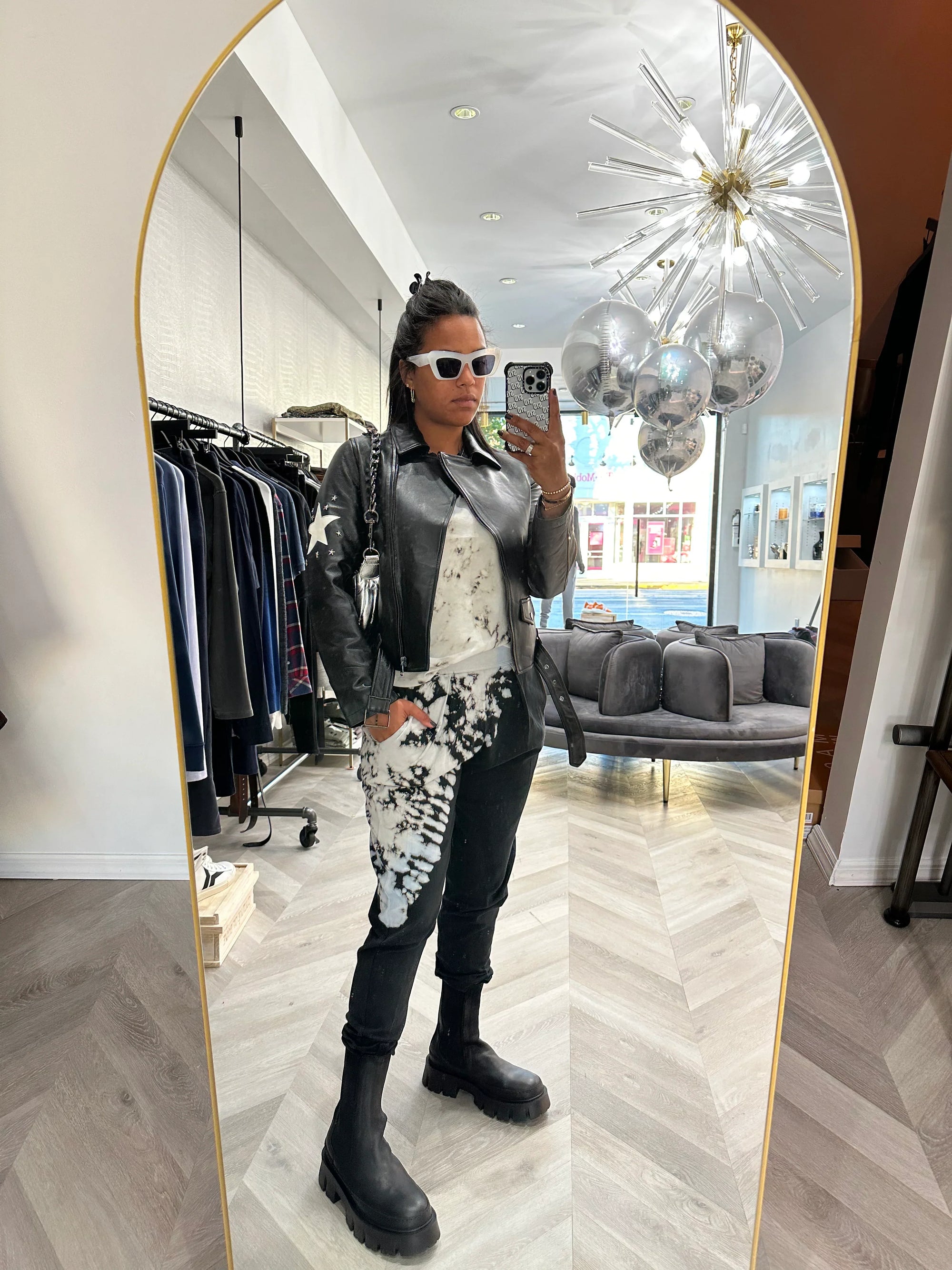 Shop WOMEN DEA STAR LEATHER JACKET
