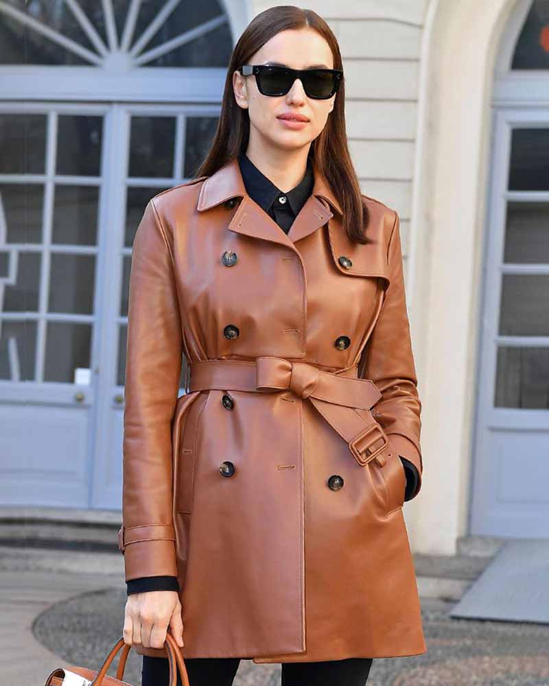 Shop Irina Dapper Duet Premium Leather Coat