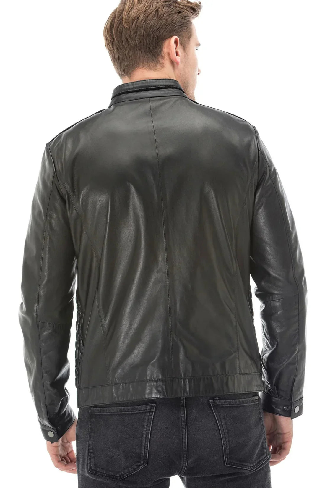 Shop Black Diamond Quilted Leather Jacket